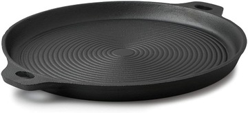 PATELNIA ŻELIWNA GRILOWA PŁYTA OKRĄGŁA 34 cm