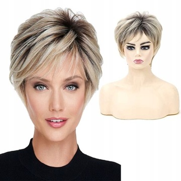 WHIMSICAL W Short Straight Ombre Blonde Wig with