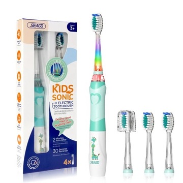 ЗУБНАЯ ЩЕТКА SEAGO SONIC ДЛЯ ДЕТЕЙ SG-977 + 4 ДОПОЛНИТЕЛЬНЫЕ НАСАДКИ