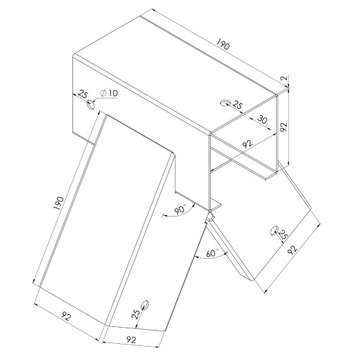Соединитель для распашных 90х90 - квадрат 90 градусов.