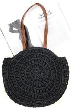 СУМКА КОРЗИНА ПЛЕТЕННАЯ СУМКА НА ПЛЕЧЕ СУМКА-ШОППЕР