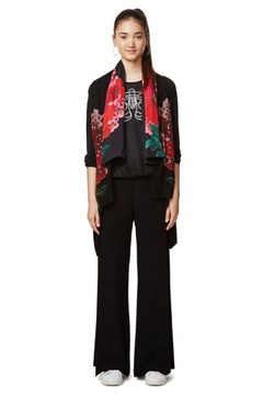 DESIGUAL CZARNY KARDIGAN PRINT (XS)