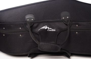 Классический футляр для виолончели 4/4 М-корпус Черный, Бордовый-Бежевый