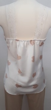 TOP DAMSKI SATYNOWY Z KORONKĄ