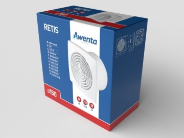 ВЕНТИЛЯТОР AWENTA RETIS WR150R БЕЛЫЙ С ДАТЧИКОМ ДВИЖЕНИЯ