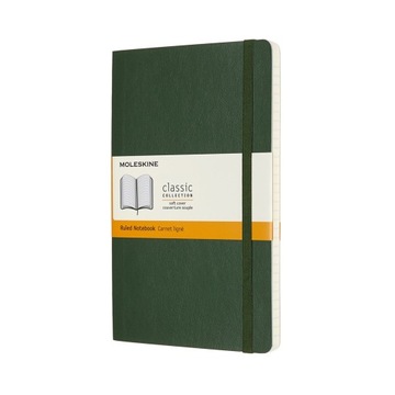 Notatnik Moleskine Classic L linie, miękka oprawa, zielony