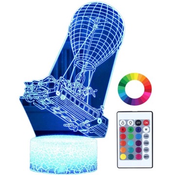 Lampka Nocna z Imieniem 3D LED Grawer Battle Bus