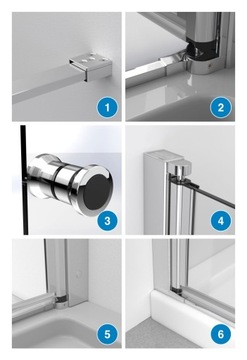 Drzwi prysznicowe szklane prysznic 100 L brązowe