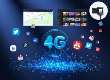 RADIO SAMOCHODOWE 2 DIN ANDROID AUTO CARPLAY RDS WIFI GPS 8GB QLED 4G SIM