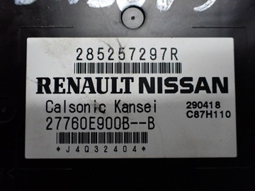 MODUL ŘÍZENÍ KLIMATIZACE 285257297R RENAULT CAPTUR 19R