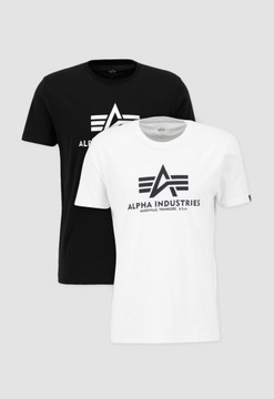 Alpha Industries T-shirt Basic 2-PACK czarno/biały [Rozmiar 3XL]
