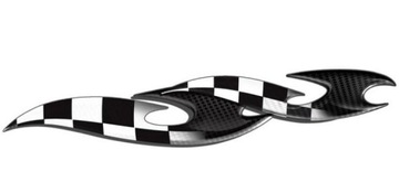 NAKLEJKA 30X12 CM- CARBON I SZACHOWNICA NAKLEJKI