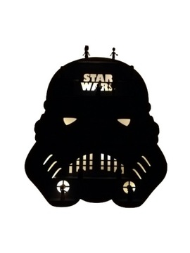 Полка из лего с лампой ЗВЕЗДНЫЕ ВОЙНЫ на штурмовика