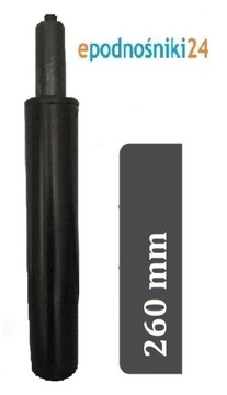 Siłownik podnośnik fotela 260 mm Czarny 150 KG WYSOKI 4 KLASA