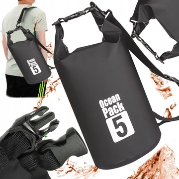WOREK WODOODPORNY WODOSZCZELNY KAJAK TORBA PLECAK TURYSTYCZNY 5L CZAR