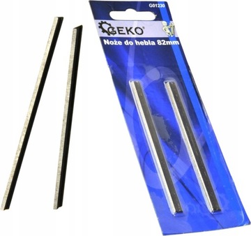 GEKO KOMPLET NÓŻ NOŻYKI DO STRUGARKI HEBLA 82 MM STAL HSS - 2 NOŻE G01230