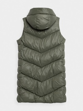 ЖЕНСКАЯ КУРТКА С РУКАВАМИ 4F, СТЕГАНЫЙ ВЕСЕННИЙ ЖИЛЕТ, ДЛИННАЯ Z22-KUDP006