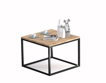 stolik ława stół kawowy loft Dąb Craft Złoty