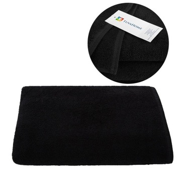 Luksusowy ręcznik czarny 70x140 cm bawełna frotte