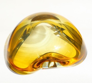 PATERA MURANO SKRĘCONA NIEBIESKO ŻÓŁTA 16 x 16 CM