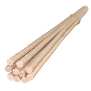 Patyki Patyczki do Waty Cukrowej 40cm 4mm Bukowe Okrągłe 10szt.