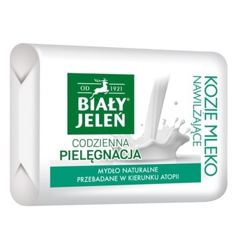Biały Jeleń mydło kozie mleko premium w kostce 100g skóra wrażliwa