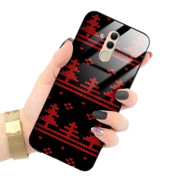 ETUI GLASS do HUAWEI MATE 20 LITE Christmas Wzory