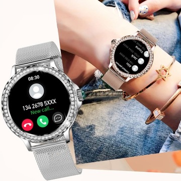 SMARTWATCH ЖЕНСКИЕ ЧАСЫ МЕНЮ ВЫЗОВОВ PL ПУЛЬС ДАВЛЕНИЕ ДВЕ РЕМЕШКА + БЕСПЛАТНО