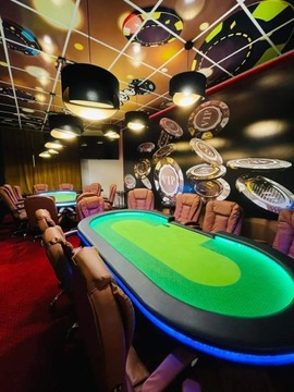 Stół VIP do pokera z LED i własnym LOGO! Poker