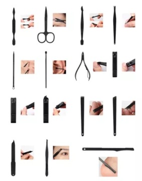 ZESTAW 15w1 OBCINACZ DO PAZNOKCI CĄŻKI NOŻYCZKI RADEŁKO MANICURE