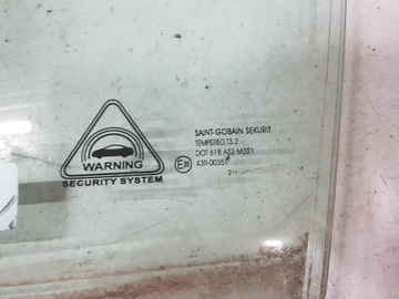 KIA VENGA I 12R SKLO (OKNO) DVEŘE LEVÝ PŘEDNÍ