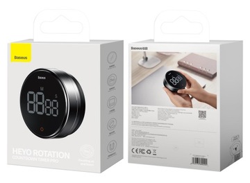 BASEUS МАГНИТНО-ЭЛЕКТРОННЫЙ КУХОННЫЙ ТАЙМЕР ЦИФРОВОЙ светодиодный секундомер HD