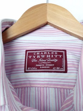 ATS koszula CHARLES TYRWHITT bawełna paski 42 16 1/2