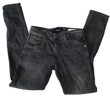 REPLAY ANBASS W28 L32 PAS 78 jeansy męskie slim fit z elastanem