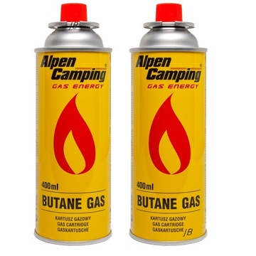 2 x GAZ kartusz nabój ALPEN CAMPING 400ml 227g