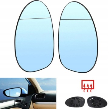 2PCS MIRROR GLASS INSERT FOR BMW BMW 1ER E81 E87 3ER E90 E91 LEFT + RIGHT