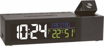 Zegar budzik TFA czarny 16,7cm