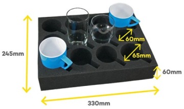 ПЕННЫЙ ОРГАНАЙЗЕР ДЛЯ КРУЖЕК И СТАКАНОВ HABA 33х24,5 см