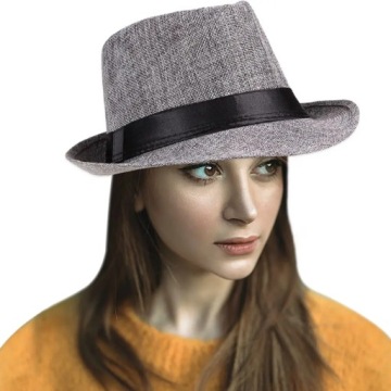 ЛЕТНЯЯ ШЛЯПА-ФЕДОРА с лентой для пляжа городская летняя унисекс РАЗНЫЕ ЦВЕТА