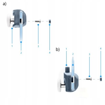 НАБОР ИЗ 8 РОЛИКОВ ДЛЯ ДУШЕВОЙ КАБИНЫ РОЛИКОВЫЕ КОЛЕСА 1
