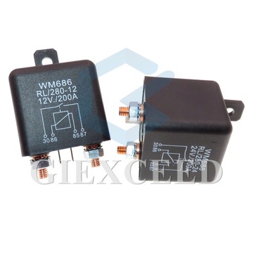 Przekaźnik samochodowy 12V-48V DC 200A silnik cięż
