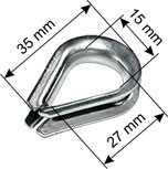 KAUSZA 6mm ŁEZKA 6 NIERDZEWNA KWASOODPORNA A4 LINA