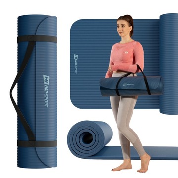Antypoślizgowa gruba mata karimata fitness NBR 1,5cm 190x60cm do ćwiczeń