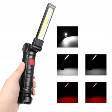 ЛАМПА ДЛЯ МАСТЕРСКОЙ СВЕТОДИОДНАЯ ЛАМПА COB С МАГНИТНЫМ КРЮКОМ, ЗАРЯЖАЕМАЯ USB