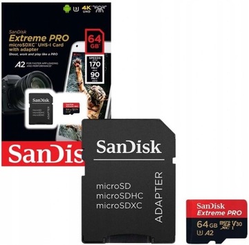 КАРТА SanDisk ULTRA MICRO SD HC SDXC 64 ГБ 80 МБ/С