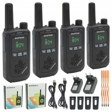 4x KRÓTKOFALÓWKA Baofeng BF-T17 WALKIE TALKIE USB