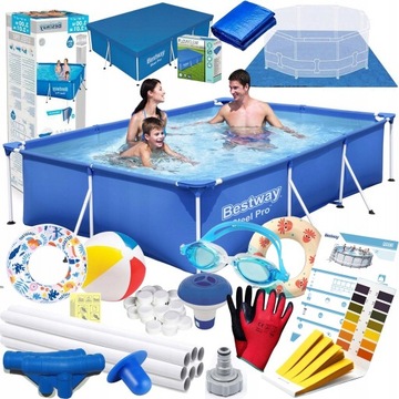 BASEN STELAŻOWY BESTWAY 300x201 MATA POKRYWA 19w1