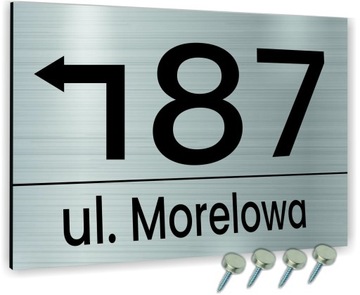 НОМЕР ДОМА СО СТРЕЛКОЙ АЛЮМИНИЕВАЯ АДРЕСНАЯ ДОСКА