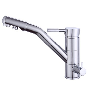 Obrotowy filtr kuchenny z chromowanym kranem 3 w 1