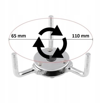 КЛЮЧ ДЛЯ МАСЛЯНОГО ФИЛЬТРА, ТРЕХРУЧНЫЙ КОГОТЬ, 65-110 ММ